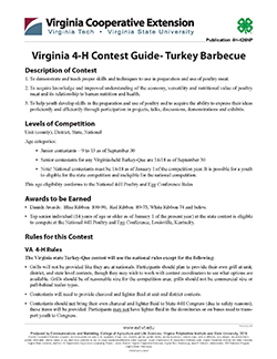 Cover, Virginia 4-H Contest Guide - Turkey Barbecue