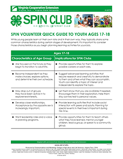 JPG=SPIN Volunteer Quick Guide to Youth Ages 17-18