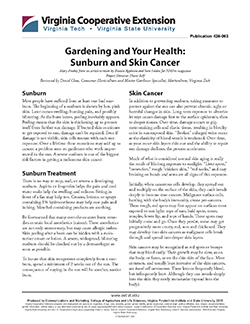 Cover, Gardening and Your Health: Sunburn and Skin Cancer