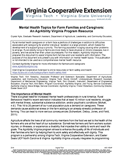 JPG-Mental Health Topics for Farm Families and Caregivers: An AgrAbility Virginia Program Resource
