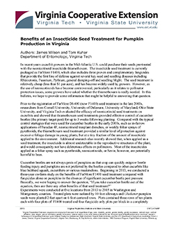 JPG, Benefits of an Insecticide Seed Treatment for Pumpkin Production in Virginia