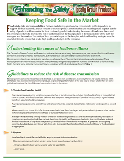 Cover, Enhancing The Safety of Locally Grown Produce: Keeping Food Safe in the Market JPG