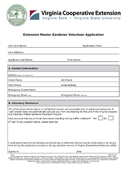 JPG, Extension Master Gardener Volunteer Application