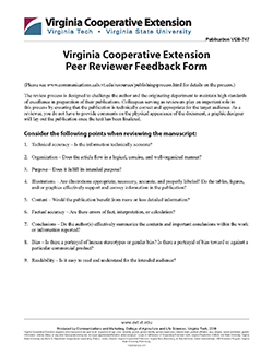 JPG- Virginia Cooperative Extension Peer Reviewer Feedback Form