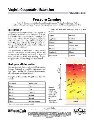 Boiling Water Bath Canning, VCE Publications