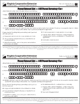 Cover for publication: Parent Interest List - 4-H Parent Inventory Card