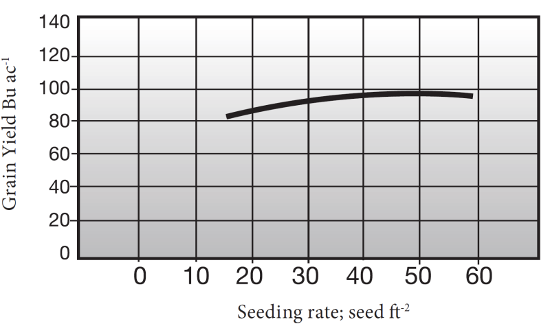 Relationship between seeding rate and final grain yield