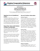 Cover for publication: Soil Test Note 17: Lawn Fertilization for Cool Season Grasses