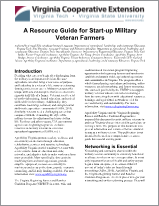 Cover for publication: A Resource Guide for Start-up Military Veteran Farmers