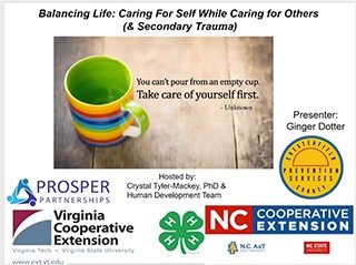 Cover for publication: Balancing Life: Caring For Self While Caring for Others (and Secondary Trauma) Part 1 of 2