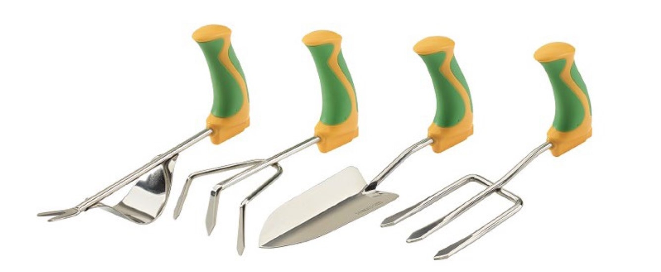 Ergonomic hand tools with handles at right angles
