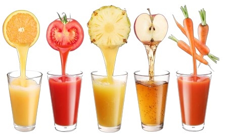 Variety of juices