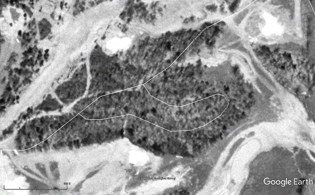 Google Earth image of Montgomery County, Virginia in 1998