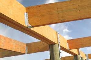 Photo of lumber structual frames