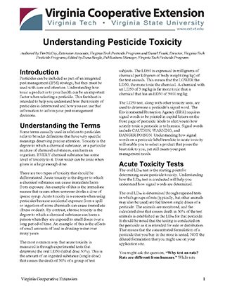 Acute Toxicity  Pesticide Info