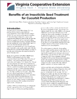 Cover for publication: Benefits of an Insecticide Seed Treatment for Cucurbit Production