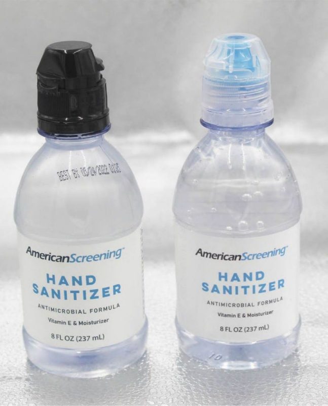 Example of hand sanitizer packages that can lead consumers to accidentally ingest the product