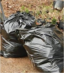 a photo of trash bags