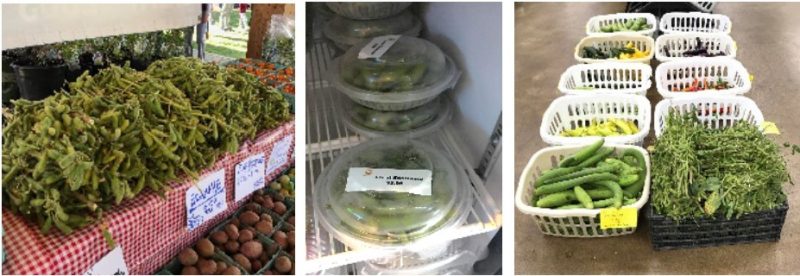 pictures of fresh edamame at different markets