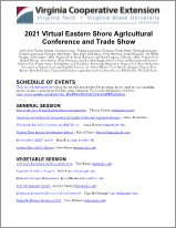 Cover for publication: 2021 Virtual Eastern Shore Agricultural Conference and Trade Show