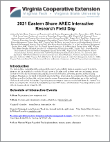 Cover for publication: 2021 Eastern Shore AREC Interactive Research Field Day