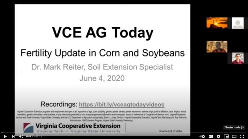 Cover for publication: VCE Ag Today: Fertility Update in Corn and Soybeans