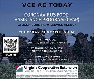 Cover for publication: VCE Ag Today: Coronavirus Food Assistance Program