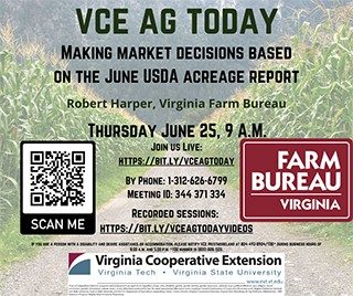 Cover for publication: VCE Ag Today: Making Market Decisions Based on June USDA Acreage Report