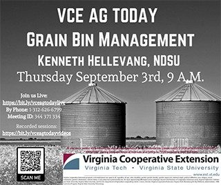 Cover for publication: VCE Ag Today: Corn Drying and Storage