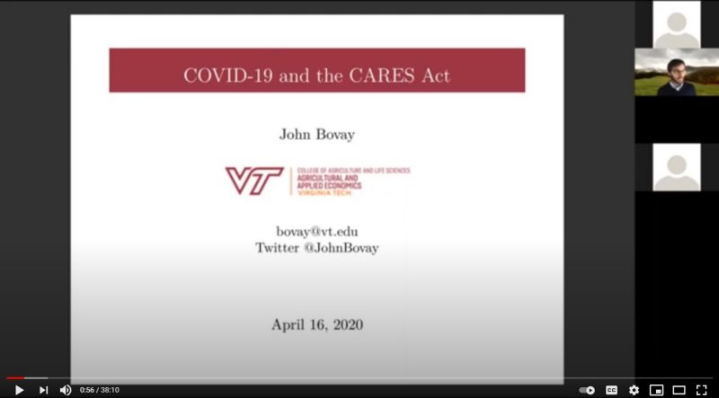 Cover for publication: VCE Ag Today: COVID-19 and CARES Acts