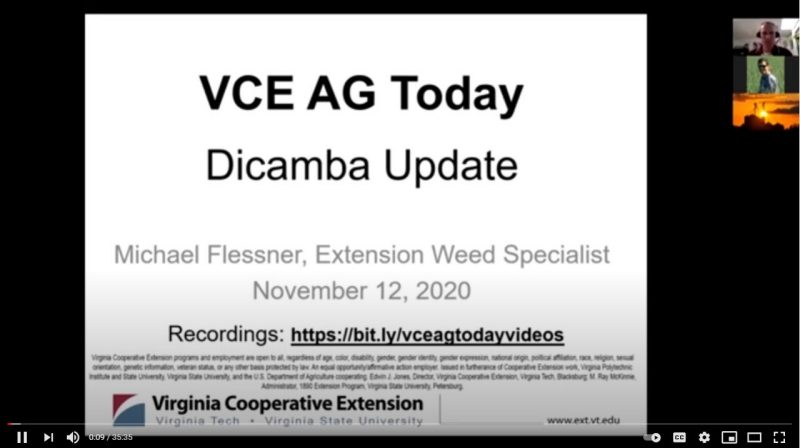 Cover for publication: VCE AG Today - Dicamba Update