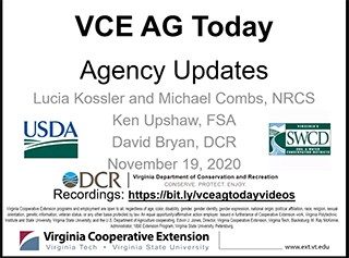 Cover for publication: VCE Ag Today: Agency Updates