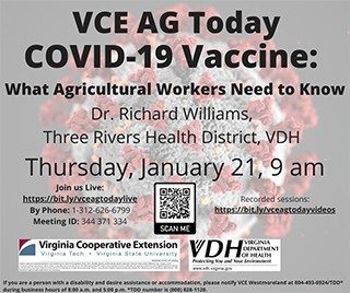 Cover for publication: VCE AG Today: COVID-19 Vaccine What Agricultural Workers Need to Know