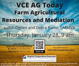 Cover for publication: VCE Ag Today: Farm Agricultural Resources and Mediation
