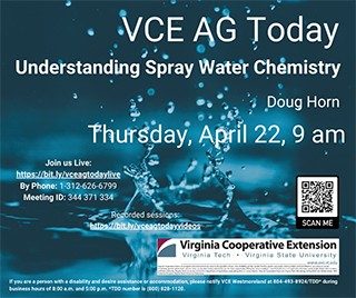 Cover for publication: VCE Ag Today: Understanding Spray Water Chemistry